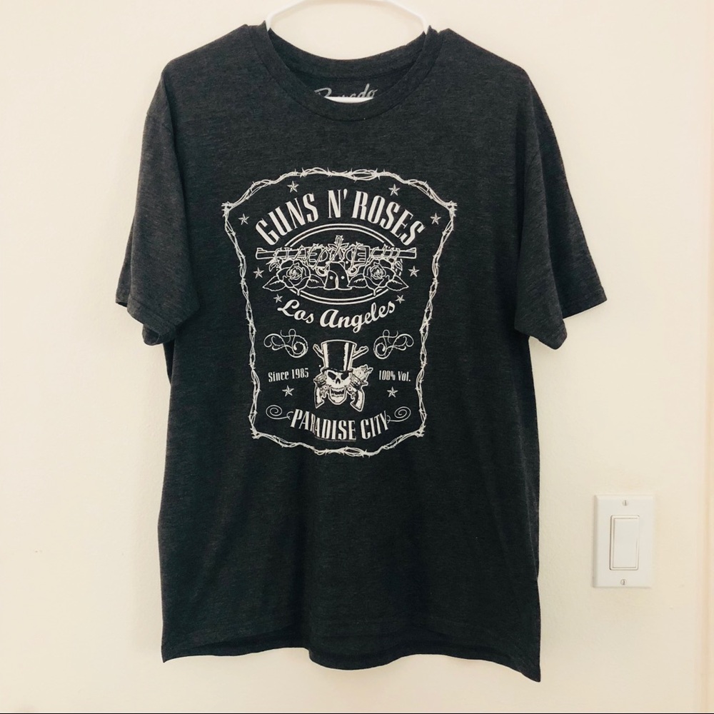 Guns ‘n’ Roses Band Graphic T-shirt Gray